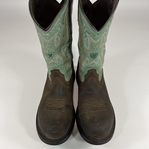 Ariat Tracey Composite Toe Work Waterproof Leather Western Boots Womens sz 8.5 B - Picture 7 of 14